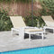 vidaXL - Ligbed - met - kussen - 186x60x29 - cm - polypropeen - wit