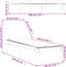 vidaXL - Ligbed - met - kussen - 186x60x29 - cm - polypropeen - wit