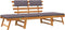 vidaXL - Ligbed - met - kussen - 2-in-1 - 190 - cm - massief - acaciahout
