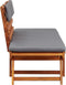 vidaXL - Ligbed - met - kussen - 2-in-1 - 190 - cm - massief - acaciahout