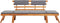 vidaXL - Ligbed - met - kussen - 2-in-1 - 190 - cm - massief - acaciahout