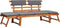 vidaXL - Ligbed - met - kussen - 2-in-1 - 190 - cm - massief - acaciahout