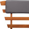 vidaXL - Ligbed - met - kussen - 2-in-1 - 190 - cm - massief - acaciahout