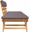 vidaXL - Ligbed - met - kussen - 2-in-1 - 190 - cm - massief - acaciahout