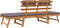 vidaXL - Ligbed - met - kussen - 2-in-1 - 190 - cm - massief - acaciahout