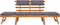 vidaXL - Ligbed - met - kussen - 2-in-1 - 190 - cm - massief - acaciahout
