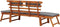 vidaXL - Ligbed - met - kussen - 2-in-1 - 190 - cm - massief - acaciahout