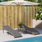 vidaXL - Ligbed - met - kussen - 55x199x50 - cm - poly - rattan - beige