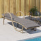 vidaXL - Ligbed - met - kussen - 60x199x42 - cm - poly - rattan - beige