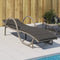 vidaXL - Ligbed - met - kussen - 60x199x42 - cm - poly - rattan - lichtgrijs