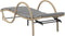 vidaXL - Ligbed - met - kussen - 60x199x42 - cm - poly - rattan - beige