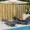 vidaXL - Ligbed - met - kussen - 60x199x42 - cm - poly - rattan - grijs