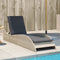 vidaXL - Ligbed - met - kussen - 60x205x73 - cm - poly - rattan - lichtgrijs