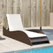 vidaXL - Ligbed - met - kussen - 60x205x73 - cm - poly - rattan - bruin