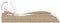 vidaXL - Ligbed - met - kussen - 60x205x73 - cm - poly - rattan - beige