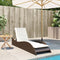 vidaXL - Ligbed - met - kussen - 60x205x73 - cm - poly - rattan - bruin
