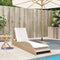 vidaXL - Ligbed - met - kussen - 60x205x73 - cm - poly - rattan - beige