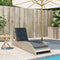 vidaXL - Ligbed - met - kussen - 60x205x73 - cm - poly - rattan - lichtgrijs