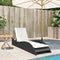 vidaXL - Ligbed - met - kussen - 60x205x73 - cm - poly - rattan - zwart