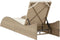 vidaXL - Ligbed - met - kussen - 60x205x73 - cm - poly - rattan - beige