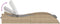 vidaXL - Ligbed - met - kussen - 60x205x73 - cm - poly - rattan - beige