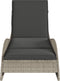 vidaXL - Ligbed - met - kussen - 60x205x73 - cm - poly - rattan - lichtgrijs