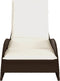 vidaXL - Ligbed - met - kussen - 60x205x73 - cm - poly - rattan - bruin