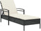 vidaXL - Ligbed - met - kussen - 63x200x81 - cm - poly - rattan - zwart