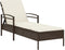 vidaXL - Ligbed - met - kussen - 63x200x81 - cm - poly - rattan - bruin