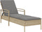 vidaXL - Ligbed - met - kussen - 63x200x81 - cm - poly - rattan - beige