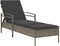 vidaXL - Ligbed - met - kussen - 63x200x81 - cm - poly - rattan - grijs