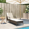 vidaXL - Ligbed - met - kussen - 63x200x81 - cm - poly - rattan - bruin