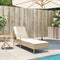 vidaXL - Ligbed - met - kussen - 63x200x81 - cm - poly - rattan - beige