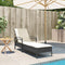 vidaXL - Ligbed - met - kussen - 63x200x81 - cm - poly - rattan - zwart