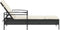 vidaXL - Ligbed - met - kussen - 63x200x81 - cm - poly - rattan - zwart