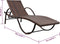 vidaXL - Ligbed - met - kussen - en - tafel - poly - rattan - bruin