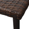 vidaXL - Ligbed - met - kussen - en - tafel - poly - rattan - bruin