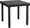 vidaXL - Ligbed - met - kussen - en - tafel - poly - rattan - zwart
