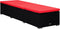 vidaXL - Ligbed - met - kussen - en - theetafel - poly - rattan - rood