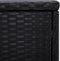 vidaXL - Ligbed - met - kussen - en - theetafel - poly - rattan - rood