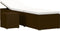 vidaXL - Ligbed - met - kussen - en - theetafel - poly - rattan - bruin
