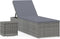 vidaXL - Ligbed - met - kussen - en - theetafel - poly - rattan - grijs