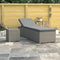 vidaXL - Ligbed - met - kussen - en - theetafel - poly - rattan - grijs