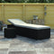 vidaXL - Ligbed - met - kussen - en - theetafel - poly - rattan - zwart
