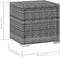 vidaXL - Ligbed - met - kussen - en - theetafel - poly - rattan - grijs