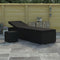 vidaXL - Ligbed - met - kussen - en - theetafel - poly - rattan - zwart