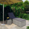 vidaXL - Ligbed - met - kussen - en - theetafel - poly - rattan - grijs