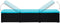 vidaXL - Ligbed - met - kussen - en - theetafel - poly - rattan - blauw