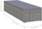 vidaXL - Ligbed - met - kussen - en - theetafel - poly - rattan - grijs