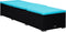 vidaXL - Ligbed - met - kussen - en - theetafel - poly - rattan - blauw
